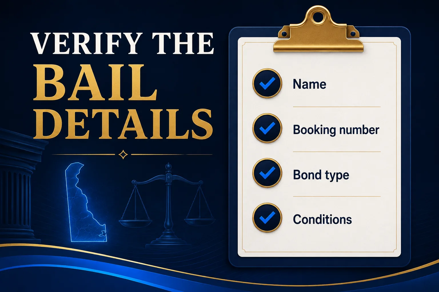 Checklist for confirming a Delaware domestic violence bail amount