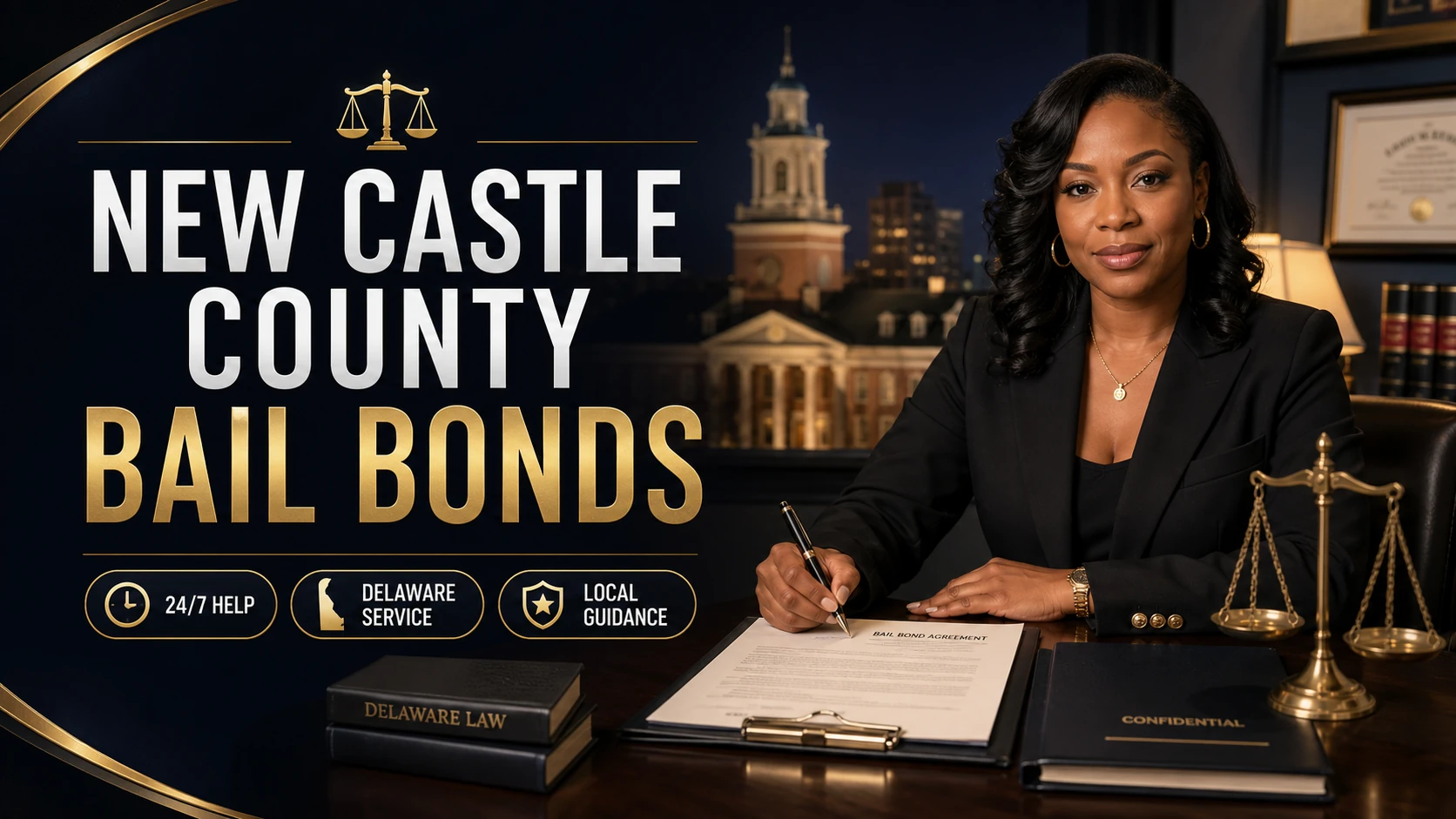 New Castle County bail bonds 24/7 Delaware support by A Way to Freedom Bail Bonds